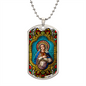 Sacred Heart of Mary Dog Tag military pendant necklace