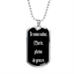 Hail Mary in French Je wous salue Marie dog tag pendant necklace French