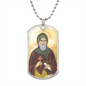 Saint Finnian of Clonard Dog Tag military pendant necklace