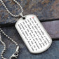 Lord's Prayer Our Father Prayer Curch Slavonic Dog Tag pendant necklace