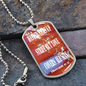 Hatred stirs up strife but love covers all sins. Proverbs 10:12. Dog Tag military pendant necklace, military ball chain