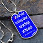 Set your mind on things above, not on things on the earth. Colossians 3:2, Dog tag pendant necklace, military ball chain