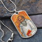 Saint Benedict of Nursia Dog Tag military pendant necklace