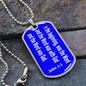 In the beginning was the Word and the Word was with God and the Word was God. John 1:1, dog tag pendant necklace, military ball chain