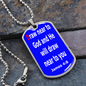 Draw near to God and He will draw near to you. James 4:8. Dog Tag pendant necklace. Military ball chain