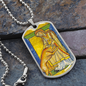 Saint Margaret of Scotland Dog Tag military pendant necklace