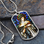 Saint Catherine of Siena Dog Tag military pendant necklace