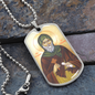 Saint Finnian of Clonard Dog Tag military pendant necklace