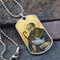 Saint Columba of Iona  Dog Tag military pendant necklace