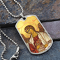 Archangel Jegudiel Dog Tag military pendant necklace