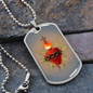 Sacred Heart of Jesus Dog Tag military pendant necklace, Godfather gift, Godmother gift, Godparent gift, Baptism gift, First Communion gift