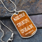Hatred stirs up strife but love covers all sins. Proverbs 10:12. Dog Tag military pendant necklace, military ball chain