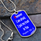Whenever I am afraid, I put my trust in you. Psalm 56:3. Dog Tag pendant necklace, Military ball chain