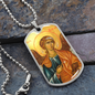 Archangel Raphael Dog Tag military pendant necklace