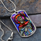 Saint Columba of Iona Dog Tag military pendant necklace