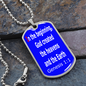 In the beginning, God created the heavens and the Earth. Genesis 1:1. Dog Tag pendant necklace. Military ball chain