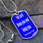 The Lord bless you and keep you, Numbers 6:24, Dog tag pendant necklace, military ball chain