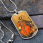 Saint Catherine of Alexandria Dog Tag military pendant necklace