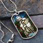 Saint Dorothea Dog Tag military pendant necklace