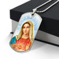 Immaculate Heart of Mary Dog Tag military pendant necklace