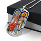 St John the Baptist and Zechariah icon dog tag necklace
