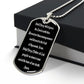 Hail Mary full of grace the Lord is with thee Dog Tag pendant necklace