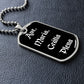 Ave Maria Gratia Plena Dog Tag pendant necklace
