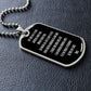 Pater Noster LATIN dog tag pendant necklace