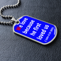 We love because He first loved us, 1 John 4:19, Dog tag pendant necklace, military ball chain