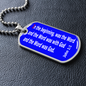 In the beginning was the Word and the Word was with God and the Word was God. John 1:1, dog tag pendant necklace, military ball chain