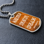 Hatred stirs up strife but love covers all sins. Proverbs 10:12. Dog Tag military pendant necklace, military ball chain