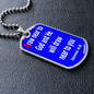 Draw near to God and He will draw near to you. James 4:8. Dog Tag pendant necklace. Military ball chain