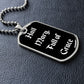 Hail Mary Full of Grace Dog Tag pendant necklace