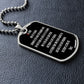 Our Father dog tag pendant necklace