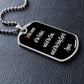 In the name of the Father dog tag pendant necklace