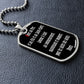 Glory to the Father dog tag pendant necklace