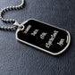 In Nomine Patris LATIN Dog Tag pendant necklace