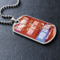 Hatred stirs up strife but love covers all sins. Proverbs 10:12. Dog Tag military pendant necklace, military ball chain
