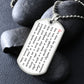 Lord's Prayer Our Father Prayer Curch Slavonic Dog Tag pendant necklace
