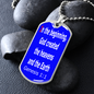 In the beginning, God created the heavens and the Earth. Genesis 1:1. Dog Tag pendant necklace. Military ball chain