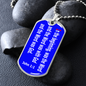 In the beginning was the Word and the Word was with God and the Word was God. John 1:1, dog tag pendant necklace, military ball chain