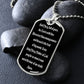 Hail Mary full of grace the Lord is with thee Dog Tag pendant necklace