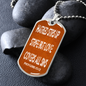 Hatred stirs up strife but love covers all sins. Proverbs 10:12. Dog Tag military pendant necklace, military ball chain