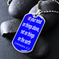 Set your mind on things above, not on things on the earth. Colossians 3:2, Dog tag pendant necklace, military ball chain