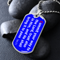 Commit your way to the Lord, trust also in Him, and he shall bring it to pass, Plasm 37:5, dog tag military pendant necklace