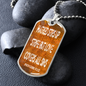 Hatred stirs up strife but love covers all sins. Proverbs 10:12. Dog Tag military pendant necklace, military ball chain