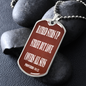Hatred stirs up strife but love covers all sins. Proverbs 10:12. Dog Tag military pendant necklace, military ball chain