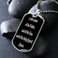 In the name of the Father dog tag pendant necklace
