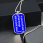 For you are all sons of God through faith in Christ Jesus, dog tag military pendant necklace