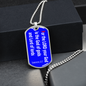 For the Lord your God is the God of gods and Lord of Lords, Deuteronomy 10:17, dog tag military pendant necklace